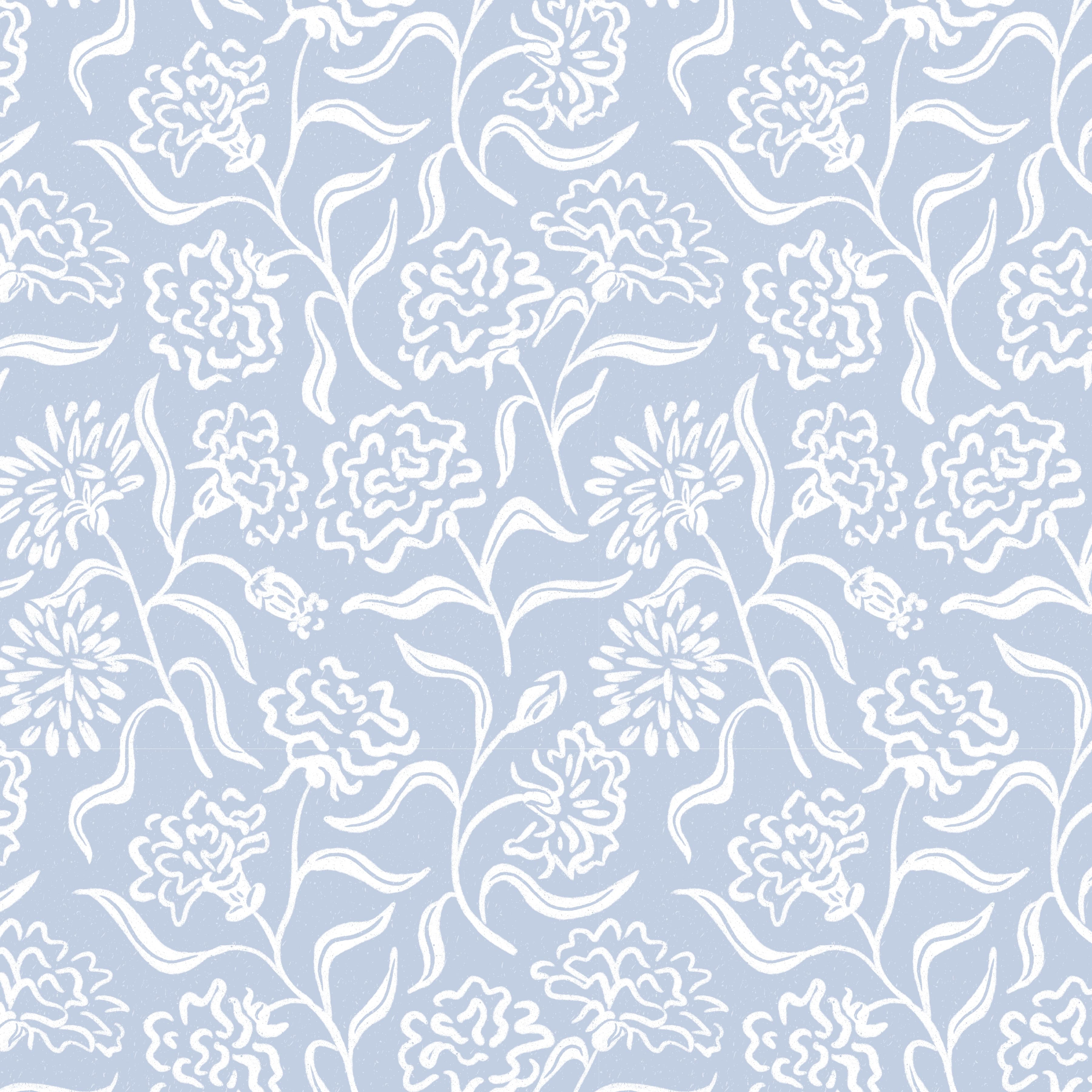 Preppy Powder Blue Cornflower Carnations