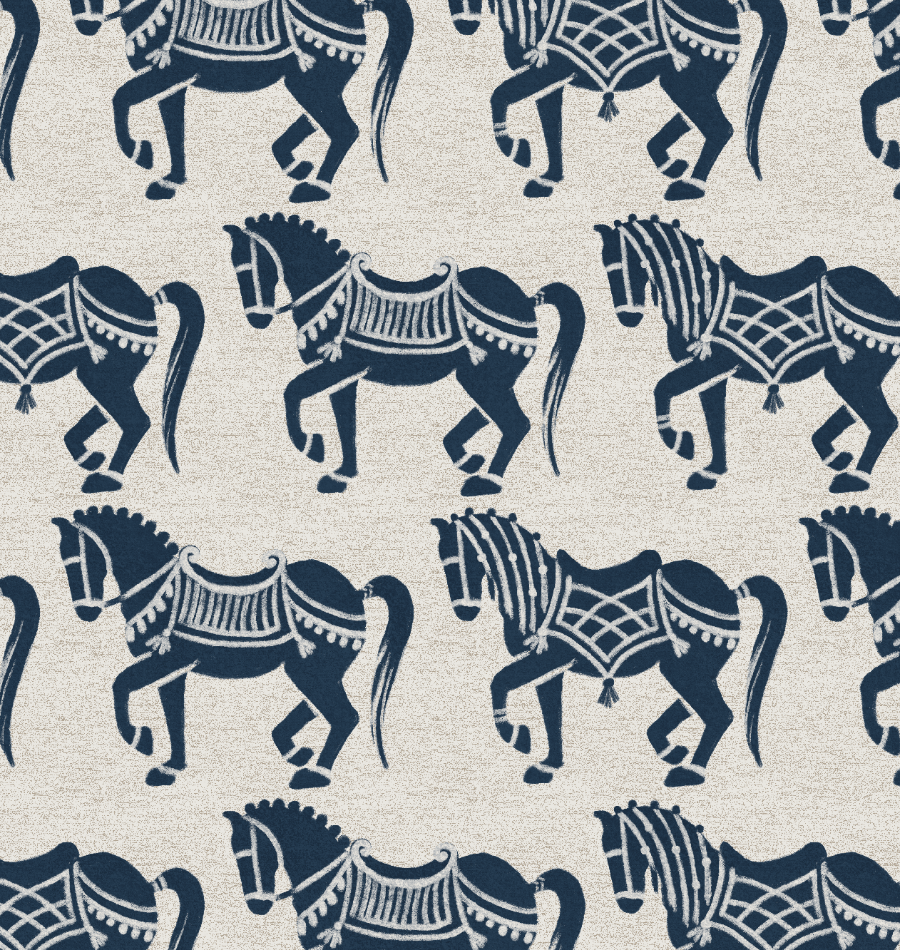 Mori Indian EthnicHorse Block Print