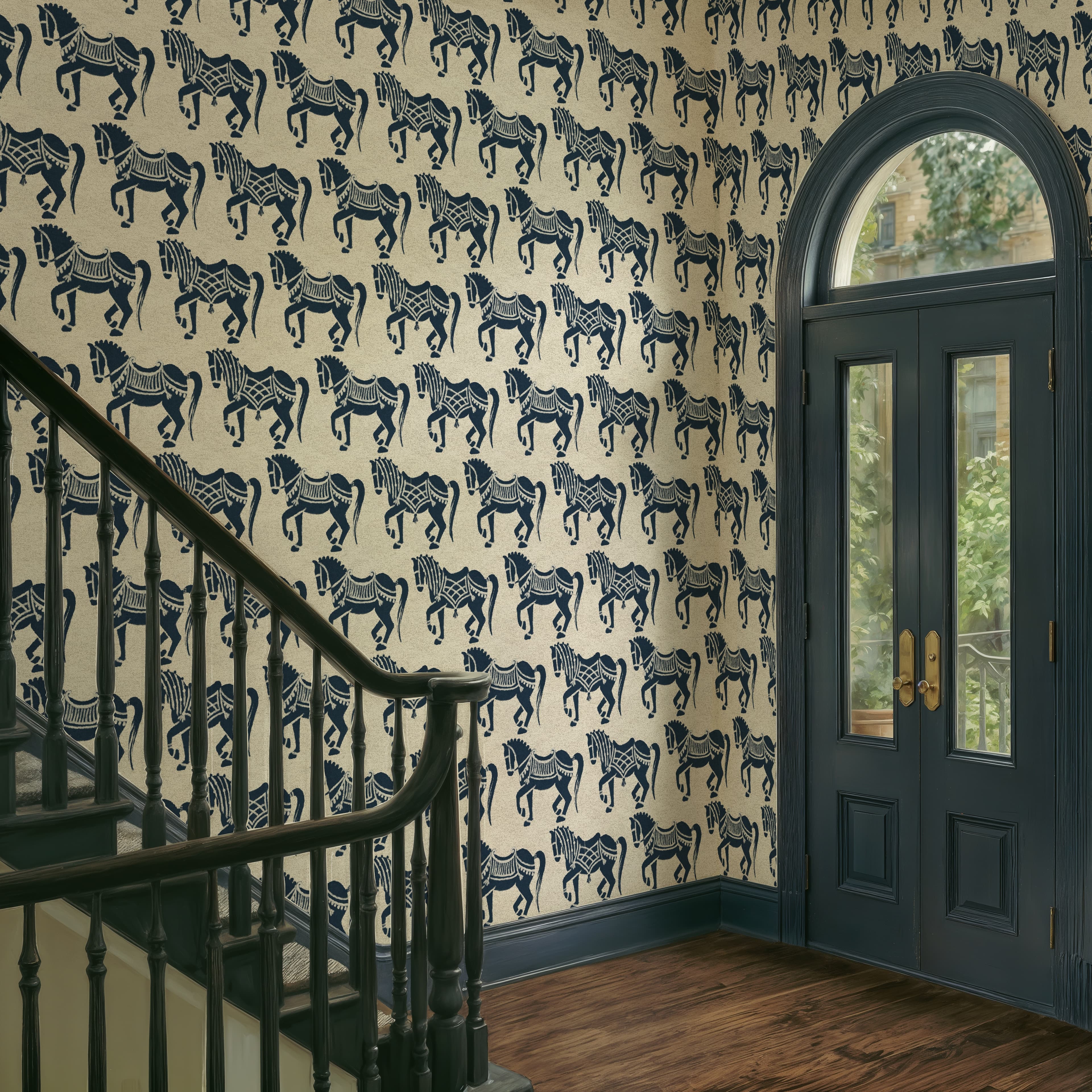 Mori Indian EthnicHorse Block Print