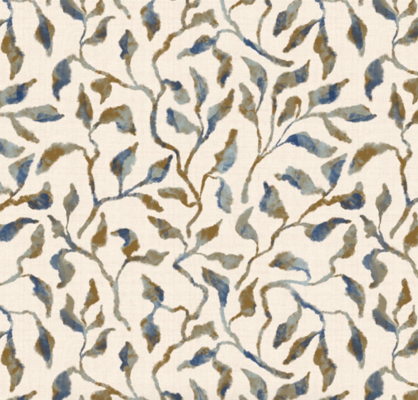 William Morris Inspired Painterly Japandi Chinoiserie Vine
