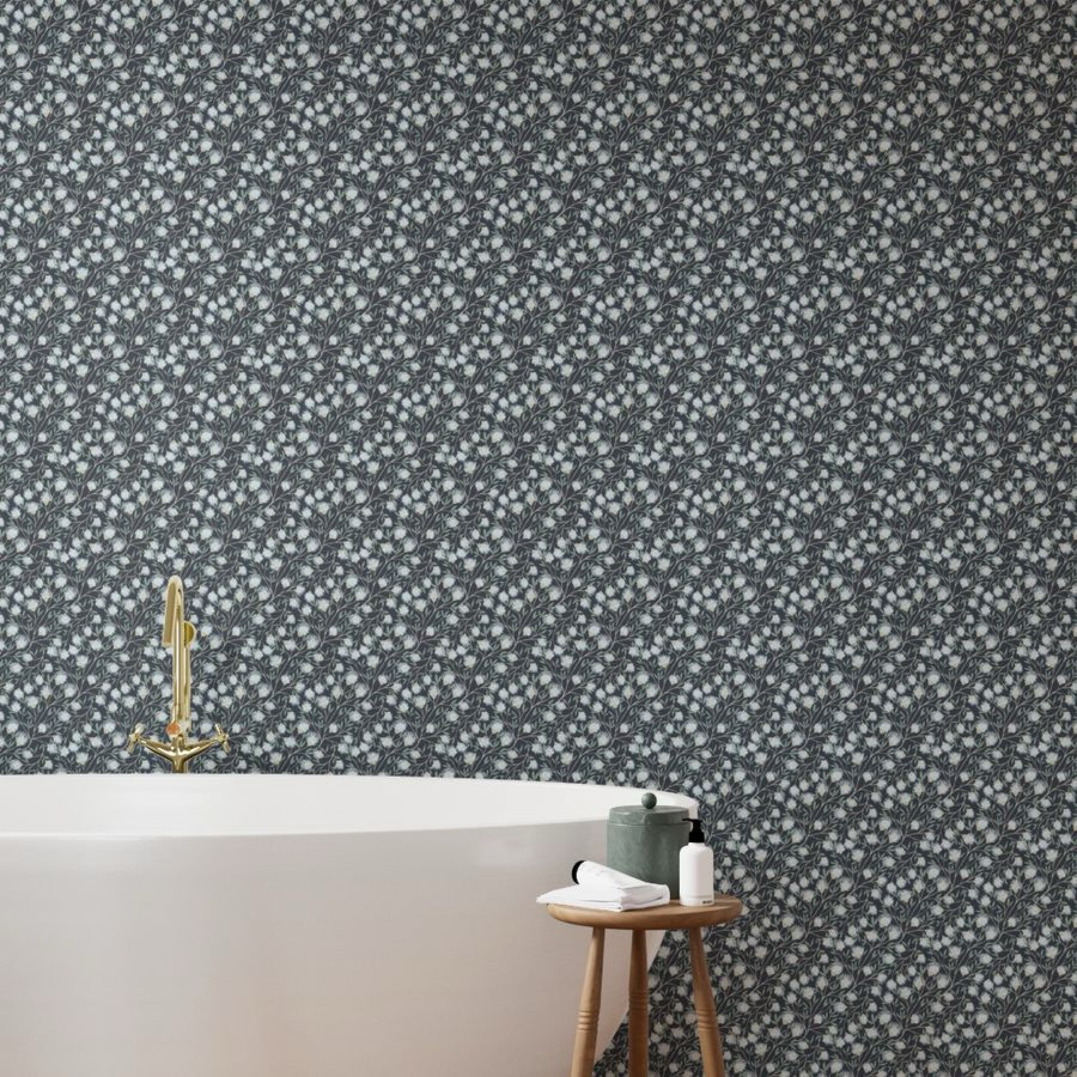 Moody Midnight Wild Thistle Chinoiserie