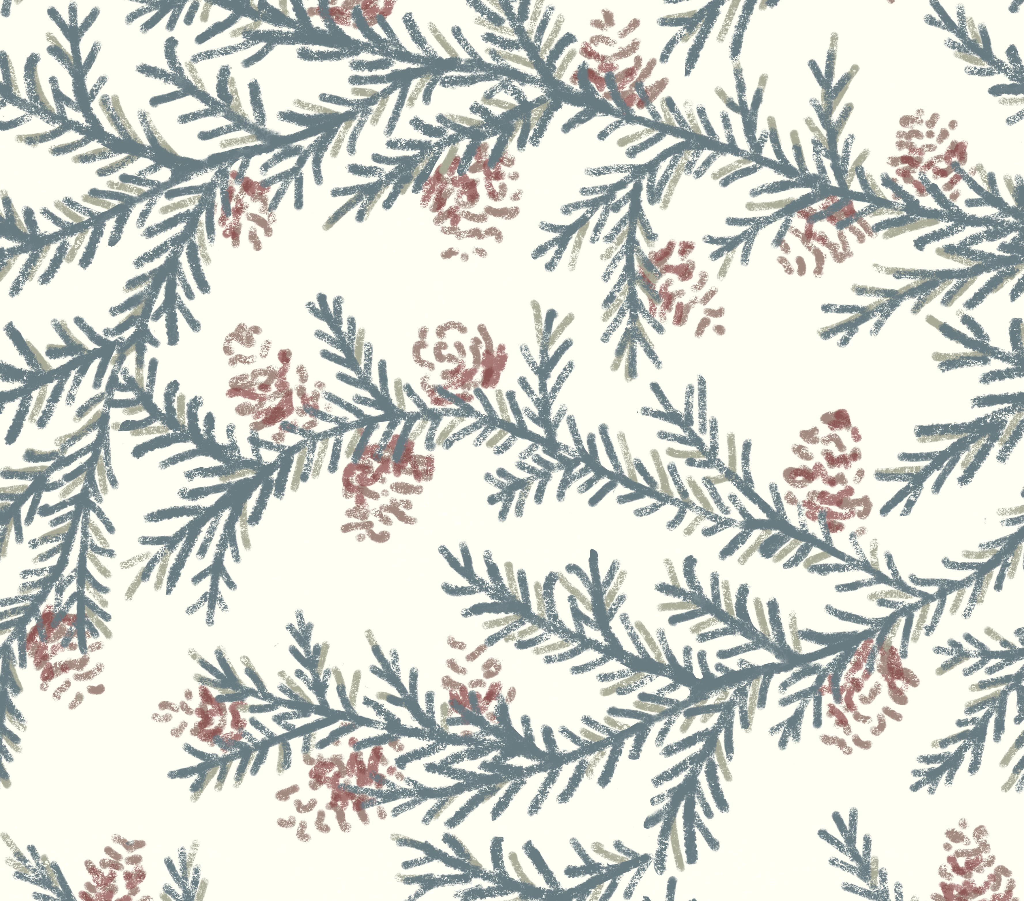 Trailing Cabincore Pine Forest Branches